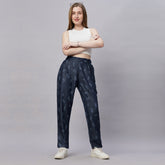 Printed Korean Fit Silky Denim Jeans Pant.